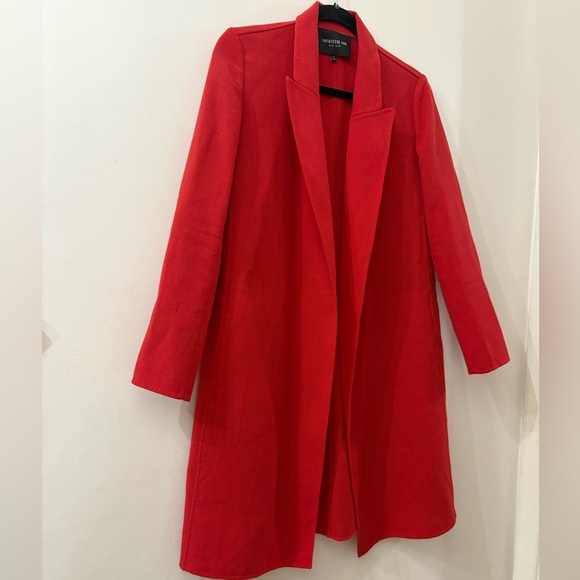 Lafayette 148 New York Vibrant Red open jacket - 100% wool size P(like a size 2) - Picture 1 of 5